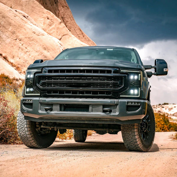 AlphaRex 880338 NOVA-Series LED Projector Headlights - Black | 2020-2022 F250/F350 Super Duty w/ Factory Halogen Headlights