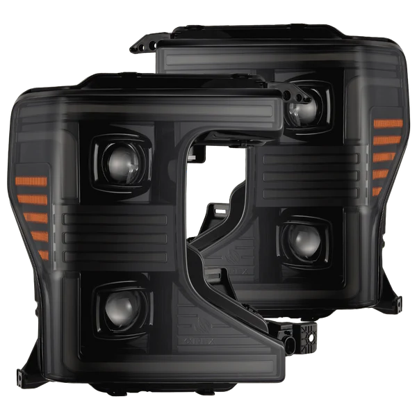 AlphaRex 880345 PRO-Series Halogen Projector Headlights - Alpha-Black | 2020-2022 Ford F250/F350 Super Duty w/ Factory Halogen Headlights