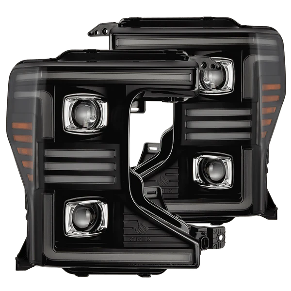 AlphaRex 880344 PRO-Series Halogen Projector Headlights - Black | 2020-2022 F250/F350 Super Duty w/ Factory Halogen Headlights