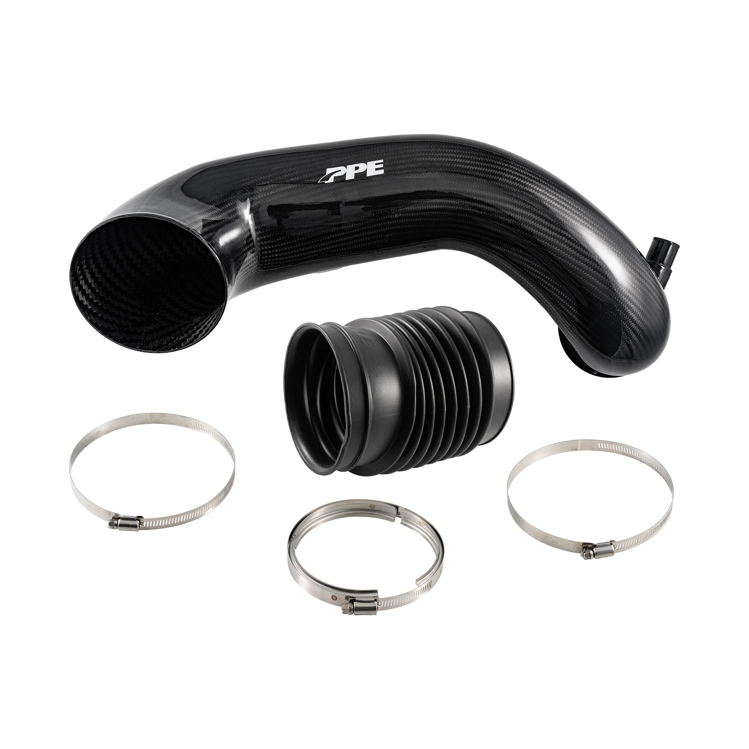 PPE 115004060 Zilla Carbon Fiber Turbo Inlet Upgrade Kit (Twill Weave) | 2006-2010 GM Sierra/Silverado 2500HD/3500HD 6.6L Duramax LBZ/LMM