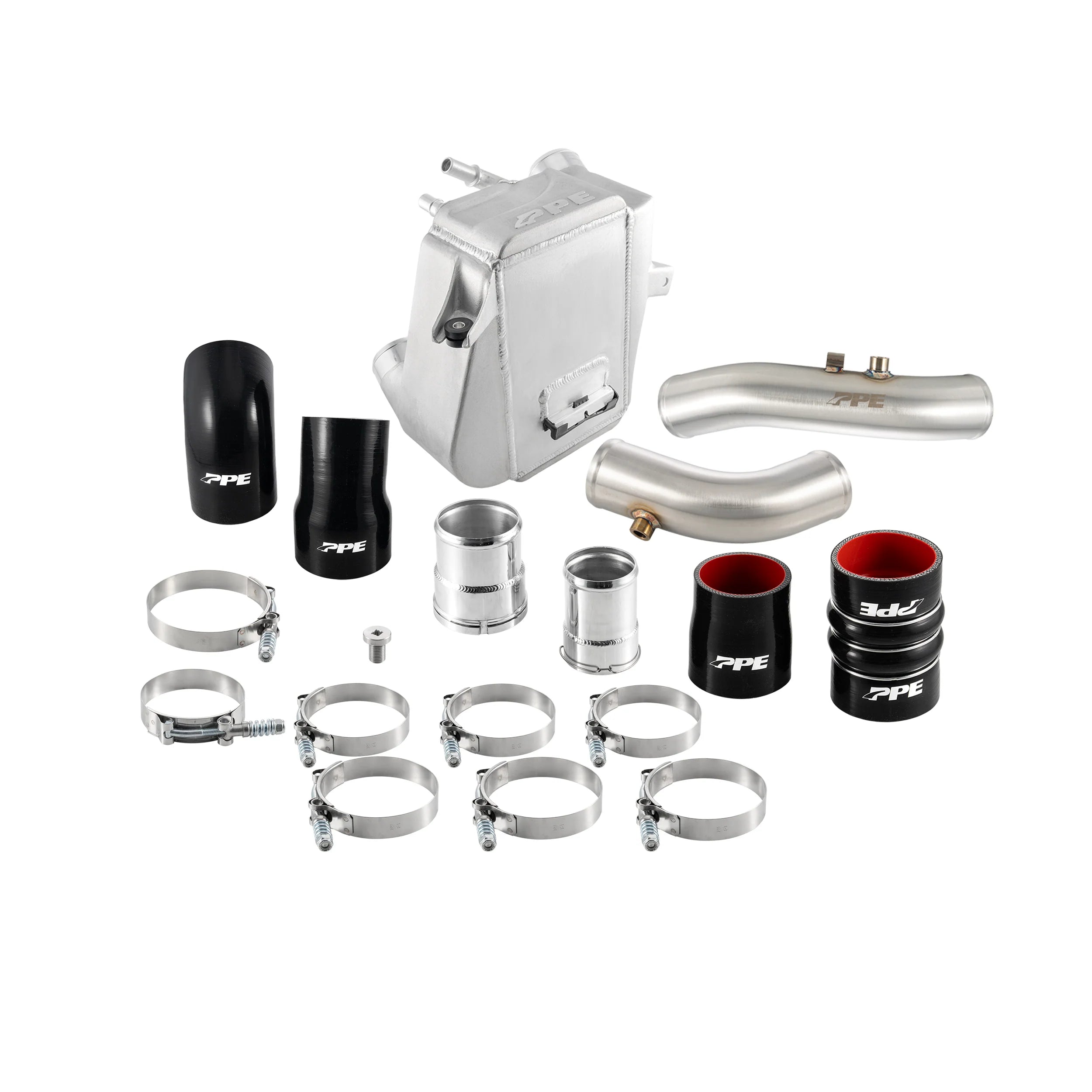 PPE 315045200 Air to Water Intercooler Kit I/C Brushed Pipes (Raw) | 2011-2026 Ford F250/F350 6.7L Power Stroke