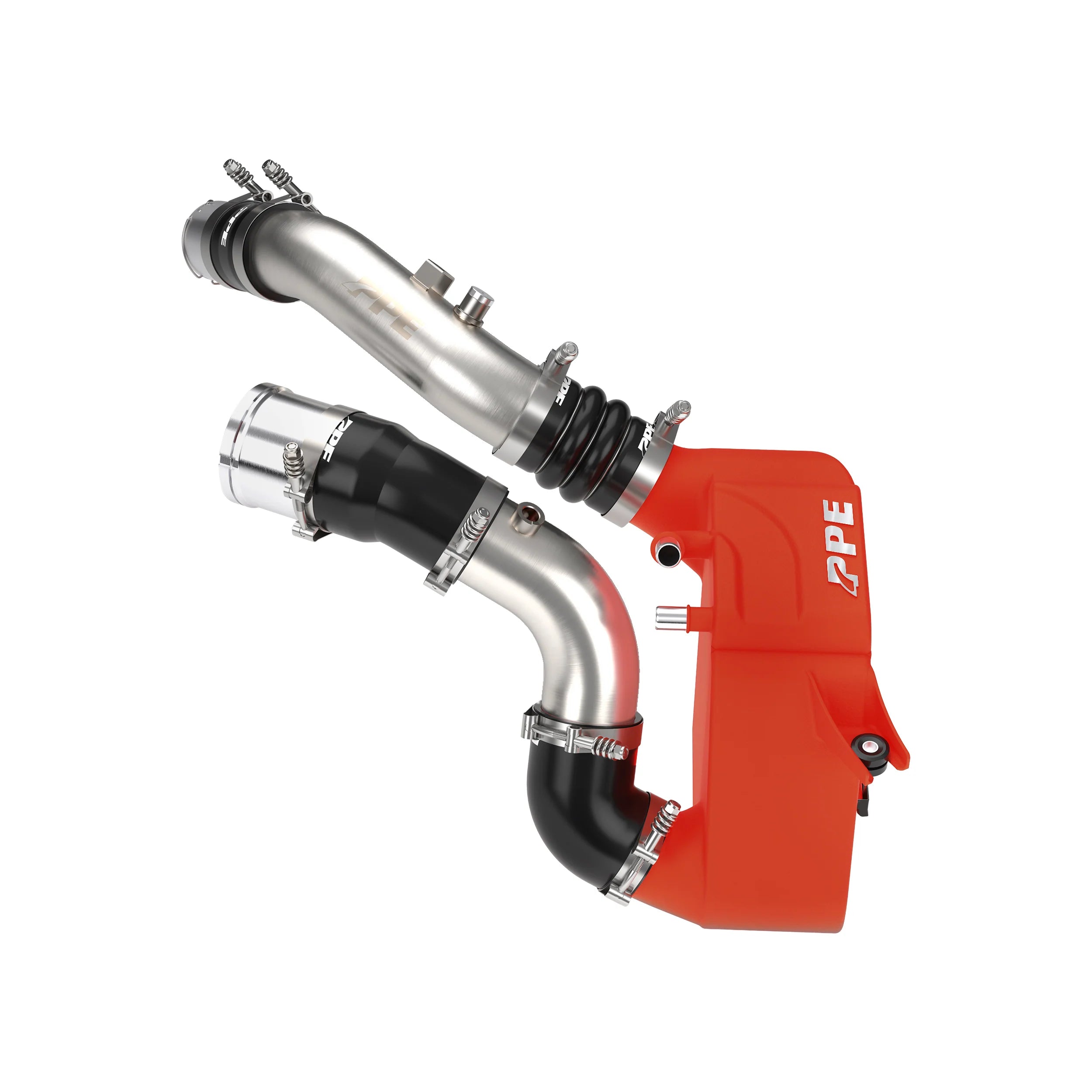 PPE 315045212 Air-to-Water Intercooler with Brushed Charge Pipes (Red) | 2011-2026 Ford F250/F350 6.7L Powerstroke