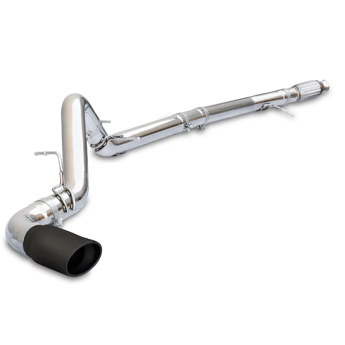 PPE 117053020 304 Stainless Steel DPF-Back Performance Exhaust Kit - Single Exit w/ Polished Tubes/Black Ceramic Coated Tips | 2020-2022 GM Sierra/Silverado 1500 3.0L Duramax
