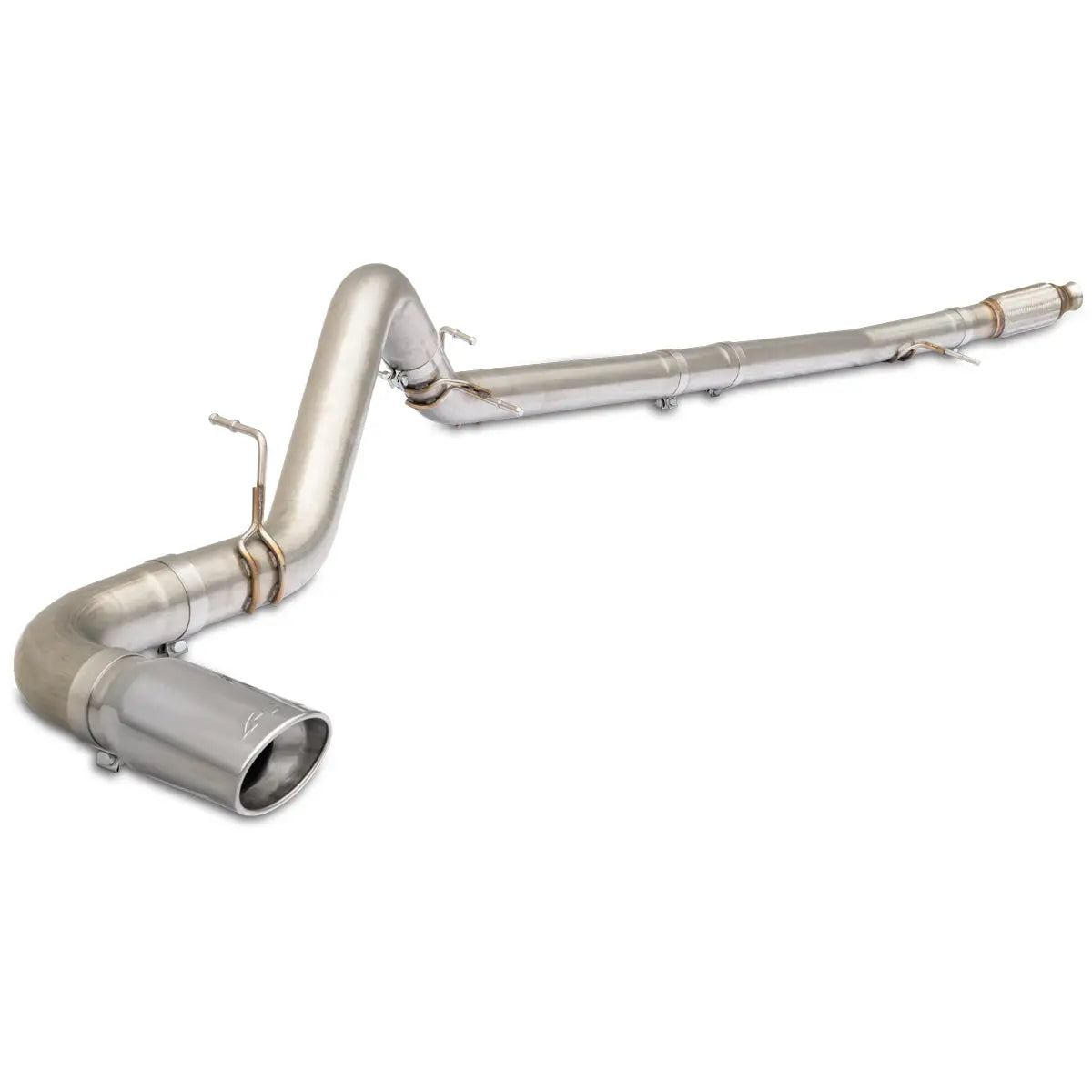 PPE 117050030 304 Stainless Steel DPF-Back Performance Exhaust Kit - Single Exit Raw Tubes w/ Polished Tips | 2020-2022 GM Sierra/Silverado 1500 3.0L Duramax