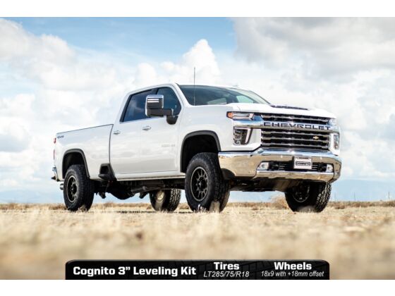 Cognito 510-P0931 3 inch Elite Leveling Kit with King 2.5 Reservoir Shocks | 2020-2025 GM Silverado/Sierra 2500HD/3500HD