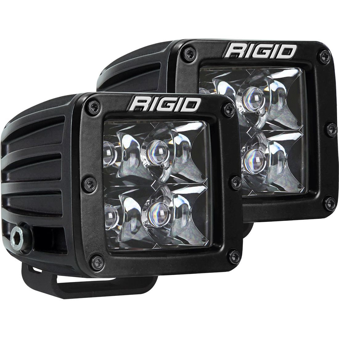 Rigid 202213BLK D-Series PRO Midnight Edition Spot Optic Surface Mount Pair | Universal