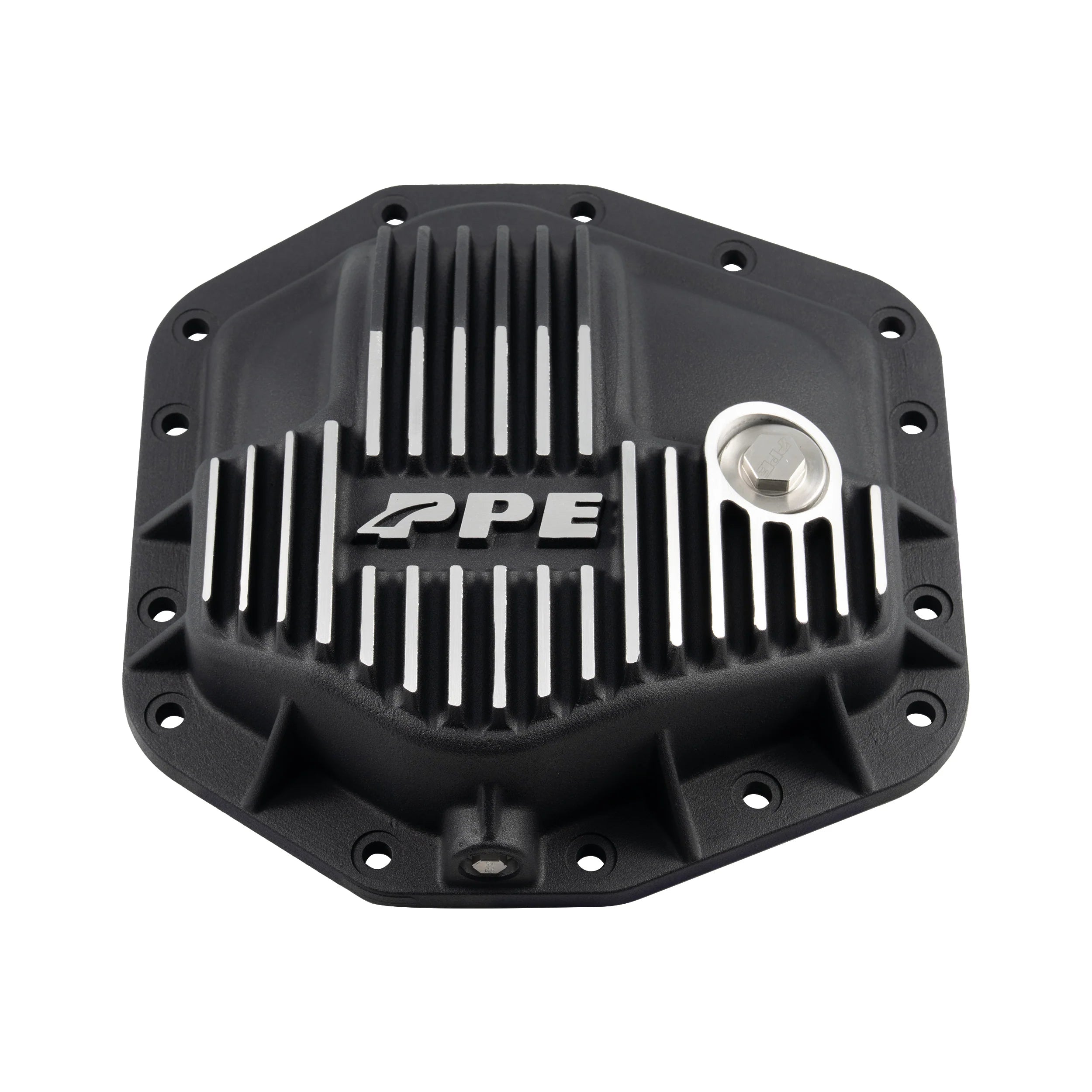 PPE 338041520 Dana M235 14-Bolt Heavy-Duty Cast Aluminum Front Differential Cover (Brushed) | 2023-2025 Ford F250/F350 Super Duty