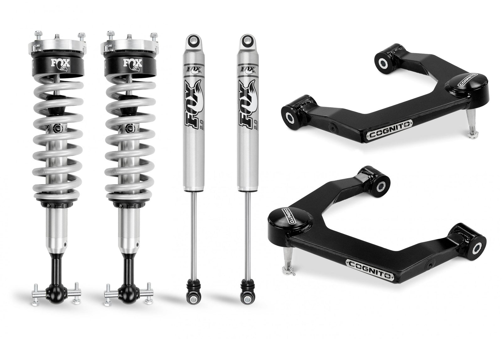 Cognito 210-P0885 1 inch Performance Leveling Kit with Fox PS Coilover 2.0 IFP Shocks | 2019-2022 GM Silverado/Sierra 1500