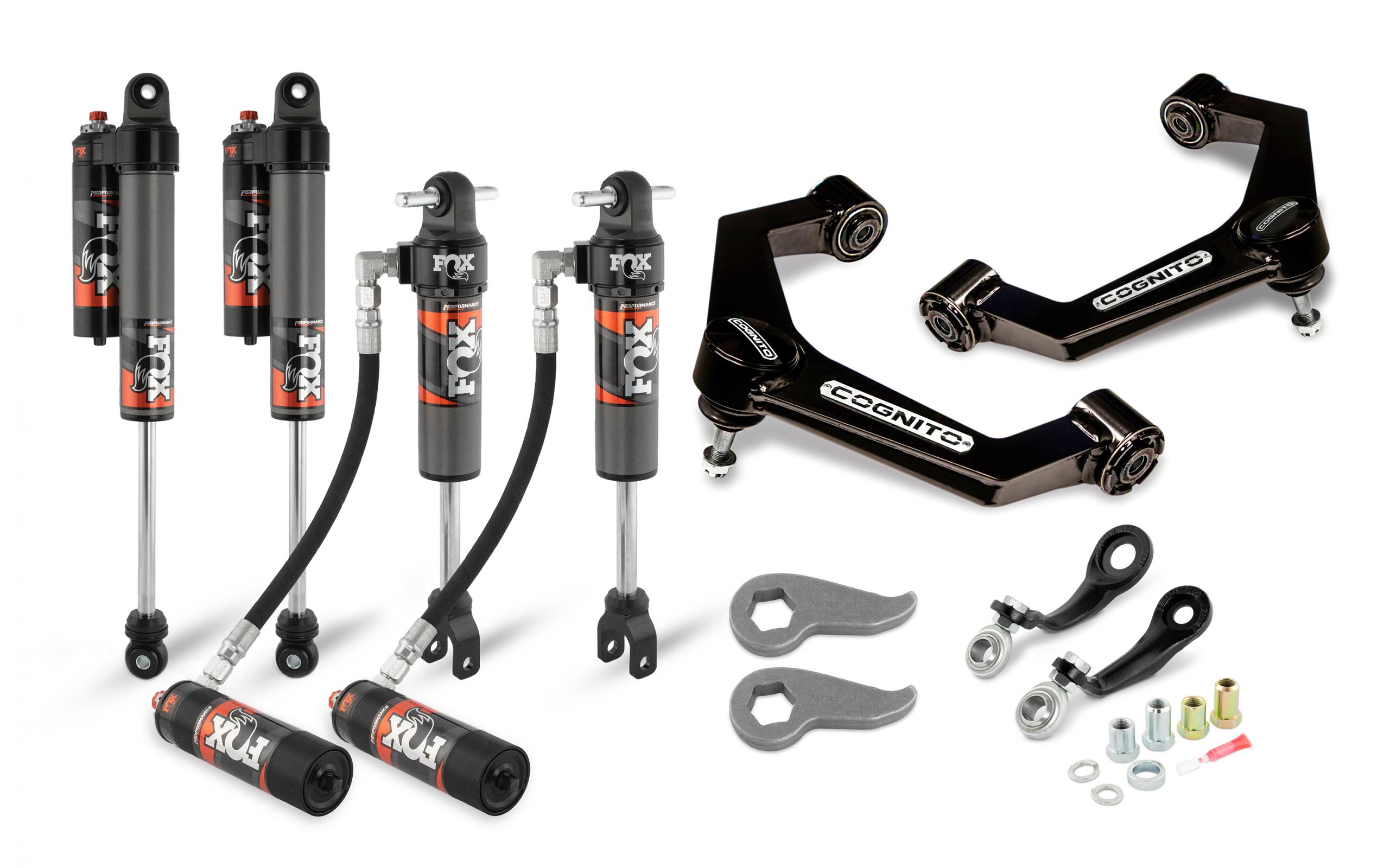 Cognito 210-P0930 3 inch Elite Leveling Kit with Fox Elite 2.5 Reservoir Shocks | 2020-2025 GM Silverado/Sierra 2500HD/3500HD