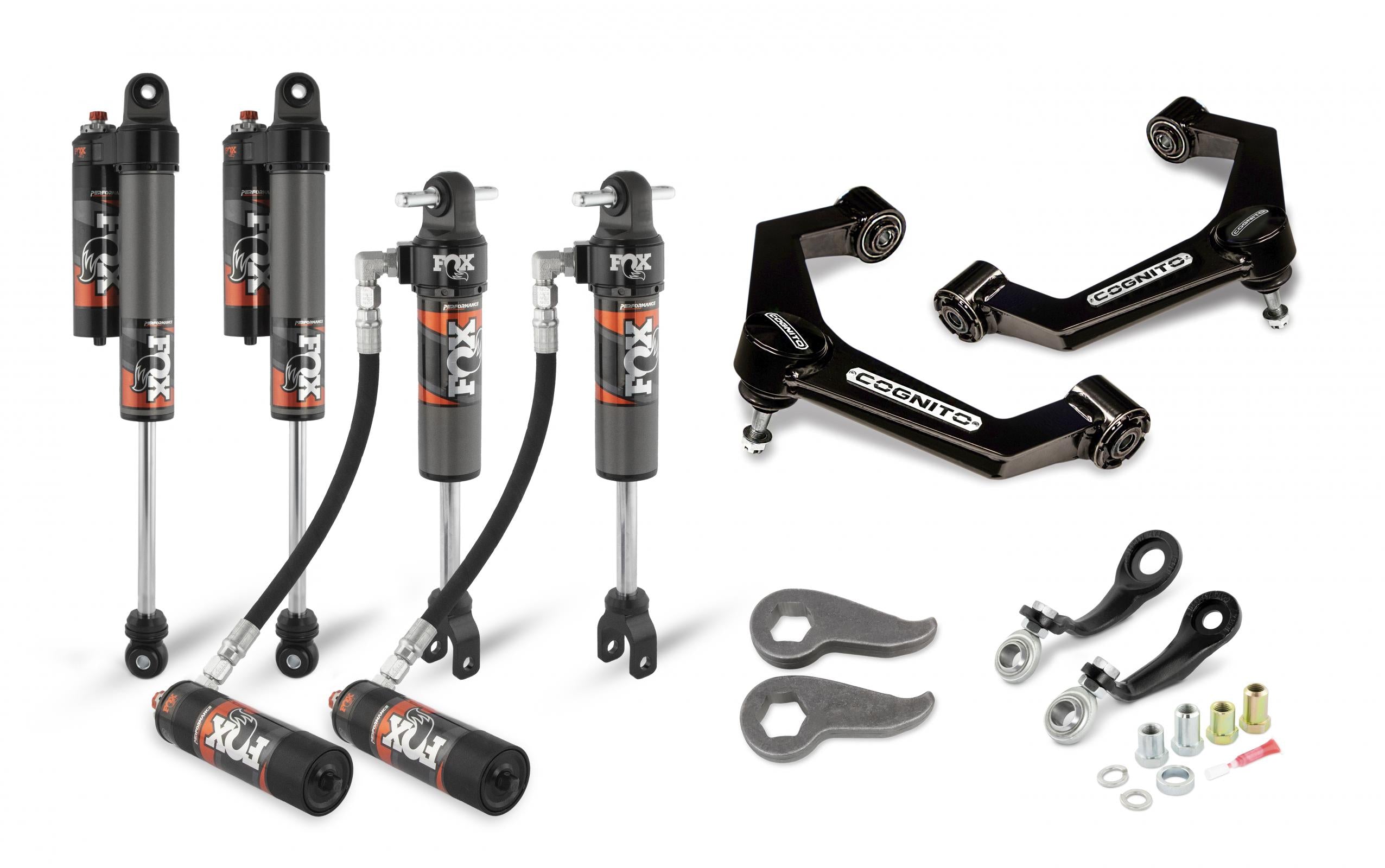 Cognito 210-P0932 3 inch Elite Leveling Kit with Fox Elite 2.5 Reservoir Shocks | 2011-2019 GM Silverado/Sierra 2500HD/3500HD
