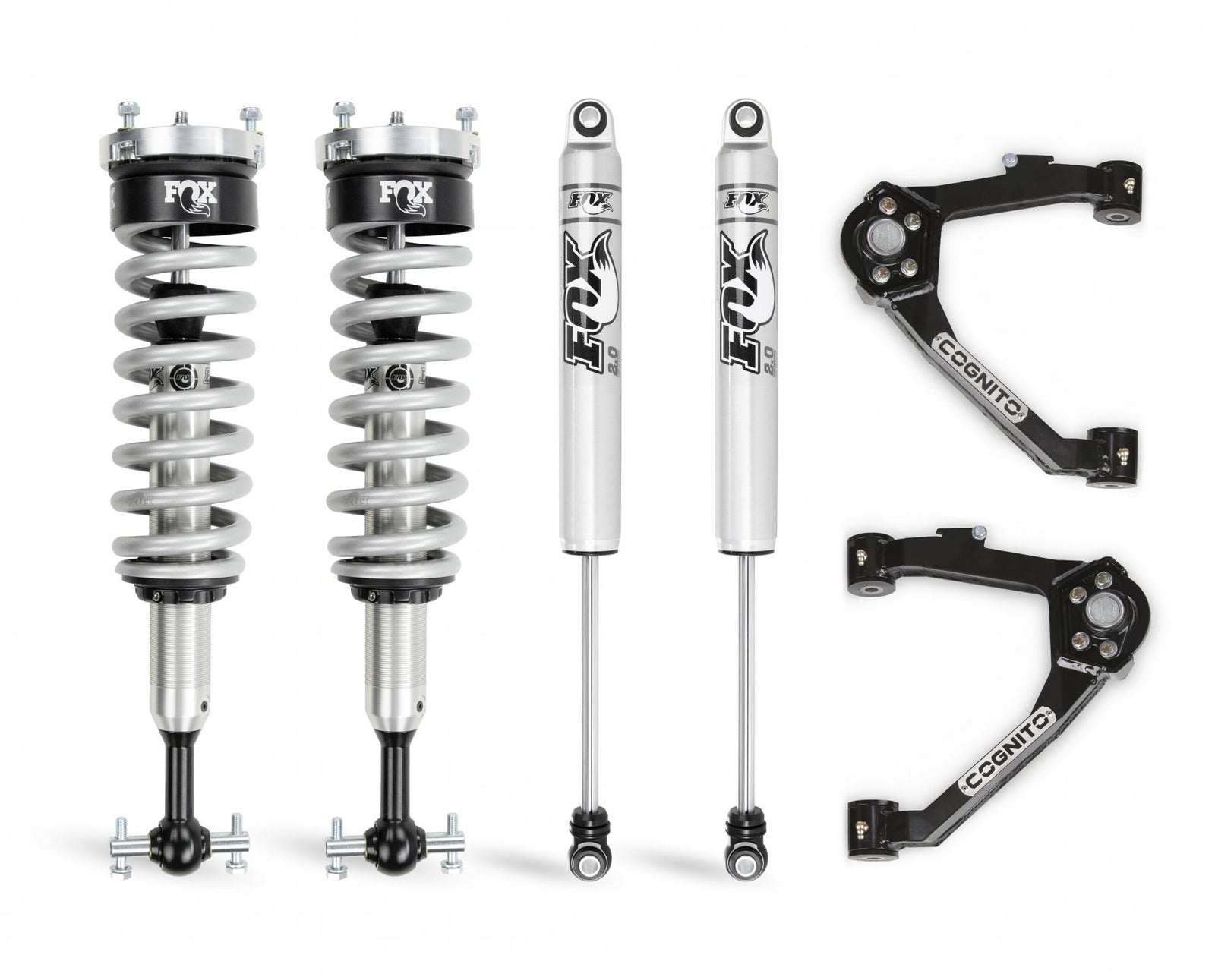 Cognito 210-P0962 3 inch 2.0 IFP Shocks OE Stamped Steel & Aluminum Control Arms Performance Leveling Kit | 2014-2018 GM Silverado/Sierra 1500