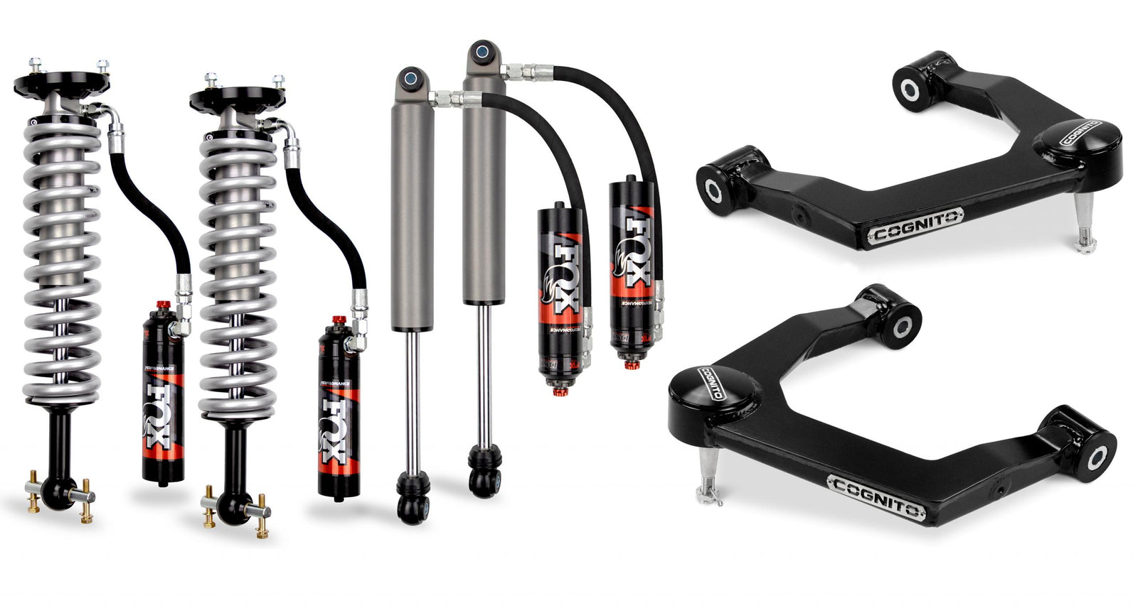 Cognito 210-P1006 3 inch Elite Leveling Kit with Fox Elite 2.5 Reservoir Shocks | 2019-2022 GM Silverado/Sierra 1500