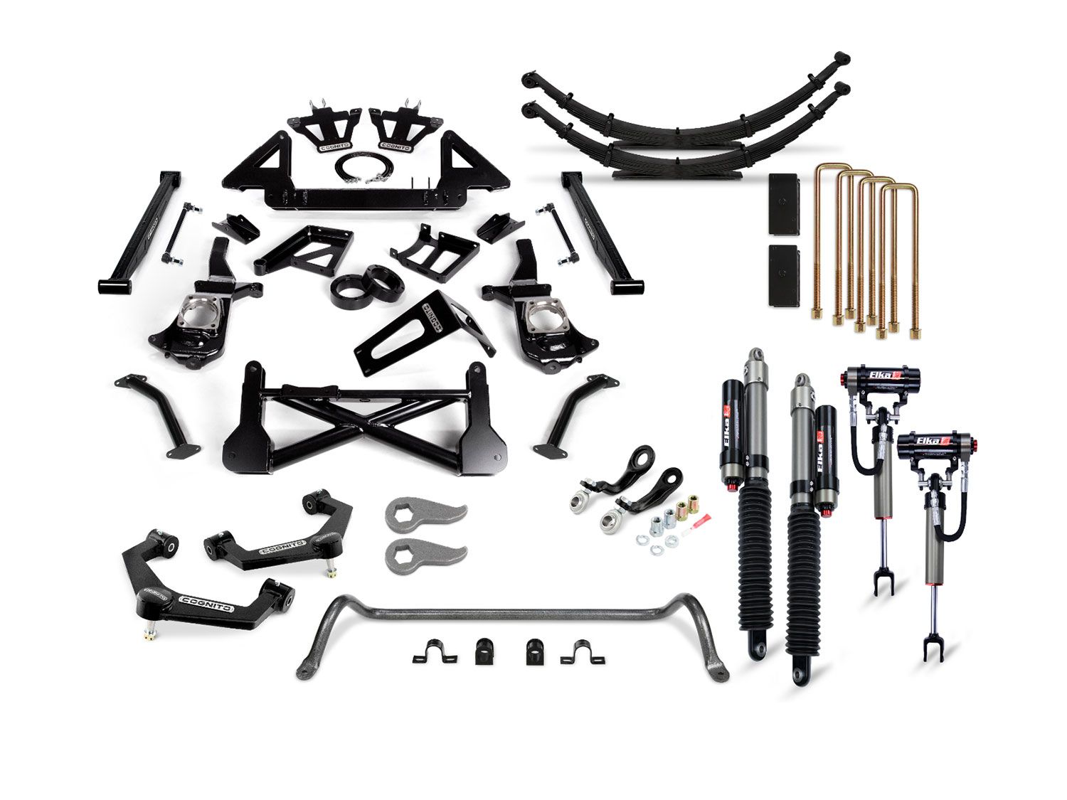 Cognito 210-P1180 12" inch Elite Lift Kit with Elka 2.5 Reservoir Shocks | 2011-2019 GM Silverado/Sierra 2500HD/3500HD