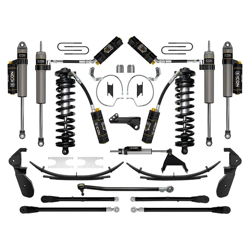 ICON K63177L 4-5.5" Lift Stage 7 Coilover Conversion System Kit w/ Expansion Packs | 2023-2025 Ford F250/F350 Super Duty