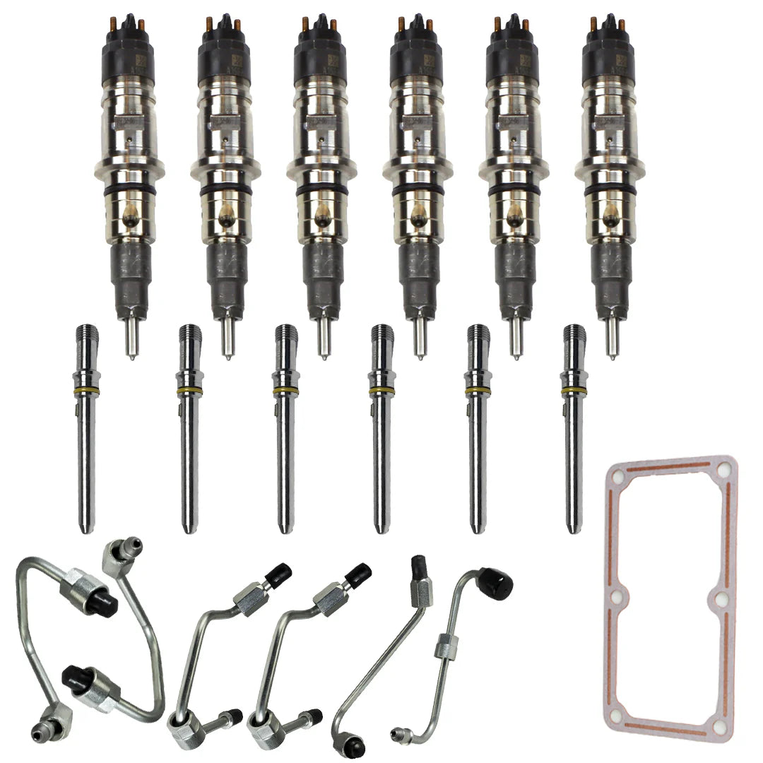 Industrial 21C601 II Reman Stock Injector Pack w/Connecting Tubes & Fuel Lines | 2013-2018 RAM 2500/3500 6.7L Cummins