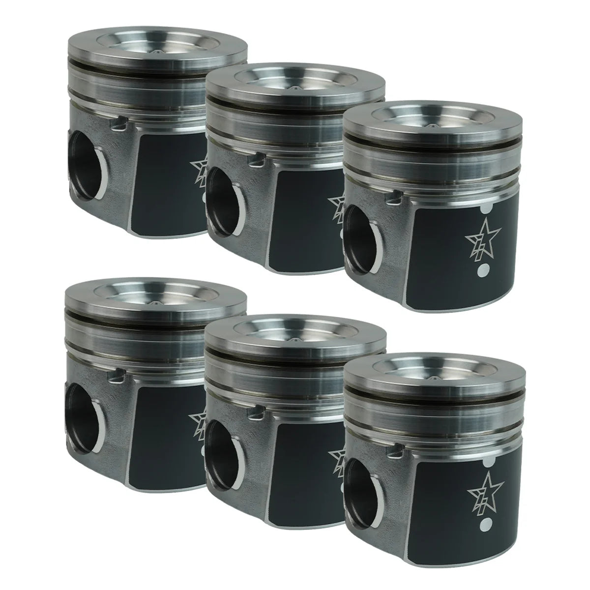 Industrial 24T103 ISB X-Series Piston Kit (.020) | 2007.5-2018 Dodge RAM 2500/3500 4WD 6.7L Cummins 24V