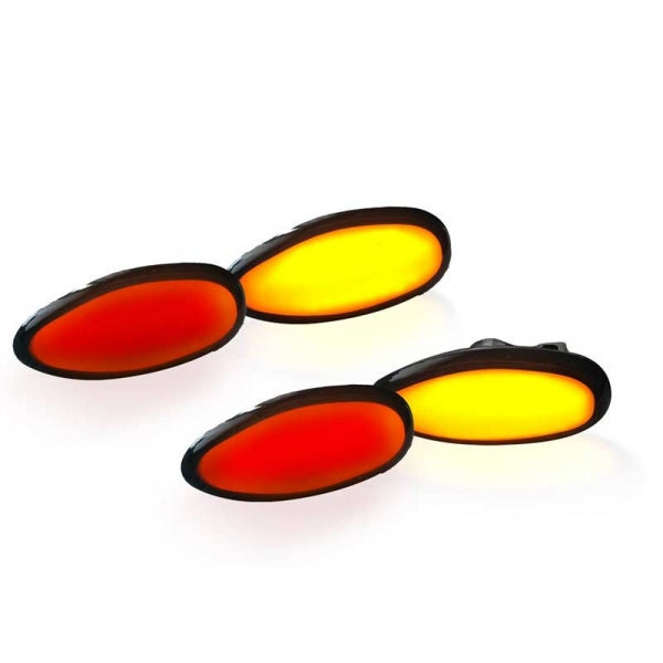 Recon 264133Bk Smoked Side Fender LED Marker Lights with Black Trim | 1999-2014 GM Silverado/Sierra 3500HD Dually