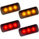 Recon 264137BK Smoked Amber/Red Fender LED Lights (4-Piece Set) | 2010-2026 Dodge RAM 3500 Dually