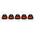 Recon 264143Bk 5 Piece Cab Lights Smoked Lens Amber LEDs | 1999-2016 Ford F250/F350/F450