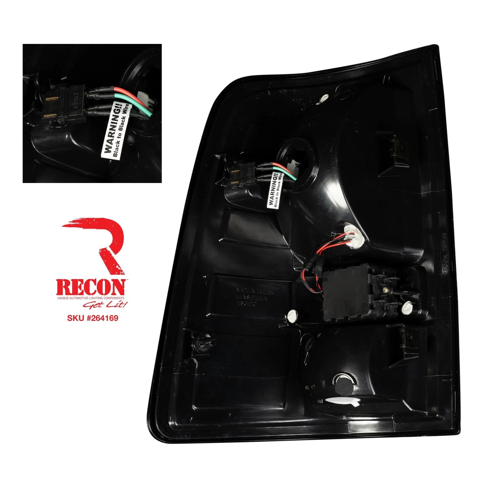 Recon 264169Bk LED Smoked Lens Tail Lights | 2009-2018 Dodge RAM 1500/2500/3500