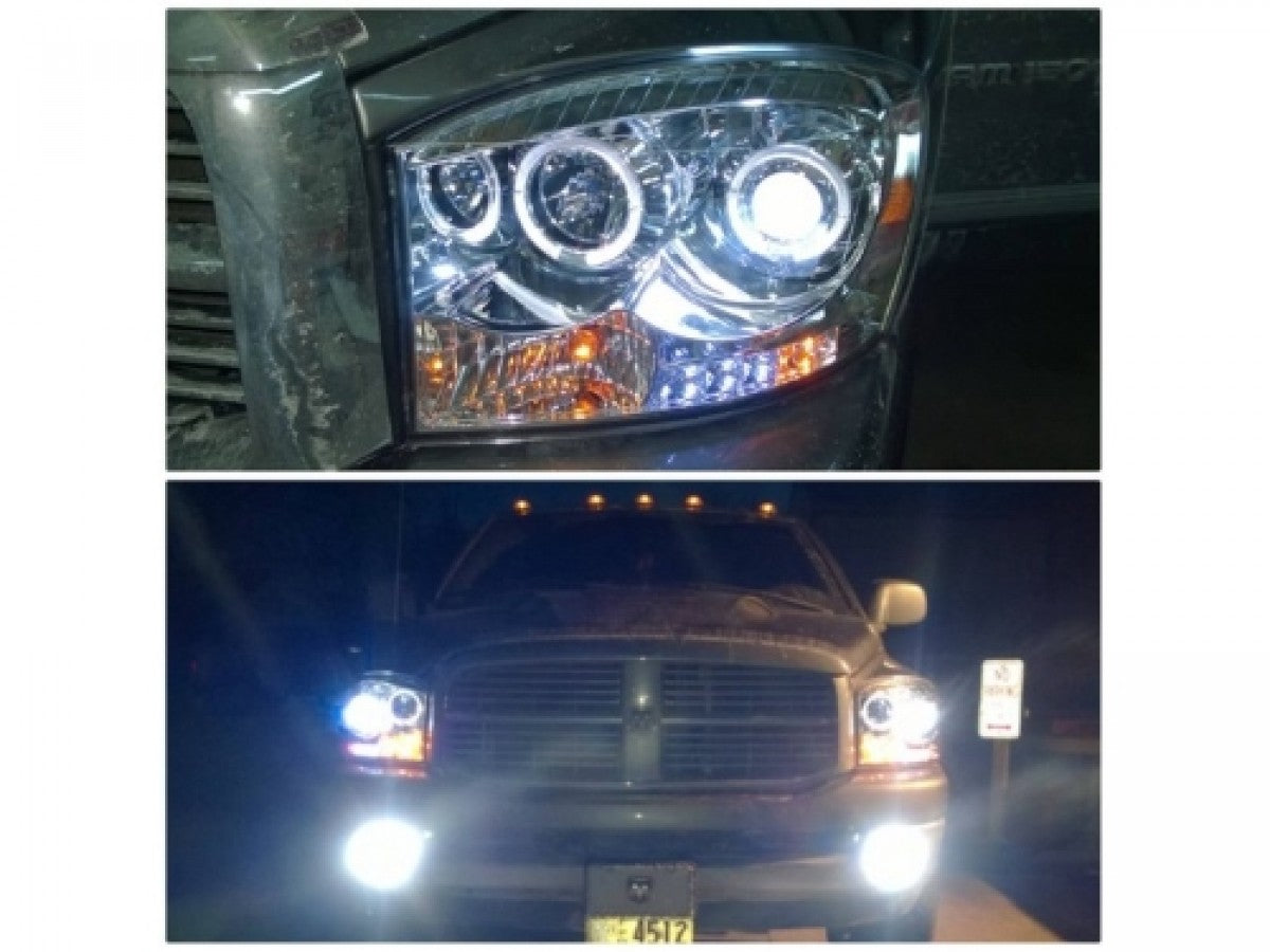 Recon 264199CLCC Clear Projector Headlights with CCFL | 2006-2009 Dodge RAM 2500/3500