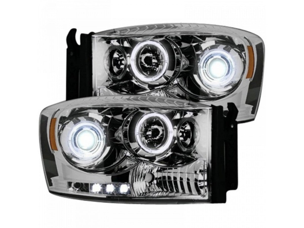 Recon 264199CLCC Clear Projector Headlights with CCFL | 2006-2009 Dodge RAM 2500/3500