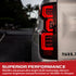 Recon 264397RBK LED Red Smoked Tail Lights | 2020-2025 GM Chevrolet Silverado 2500HD/3500HD