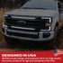 Recon 264438WHBK 37" Aluminum Grille Mount 2-Piece Kit White LED DRL Lights (Smoked) | 2017-2022 Ford F250/F350 Super Duty