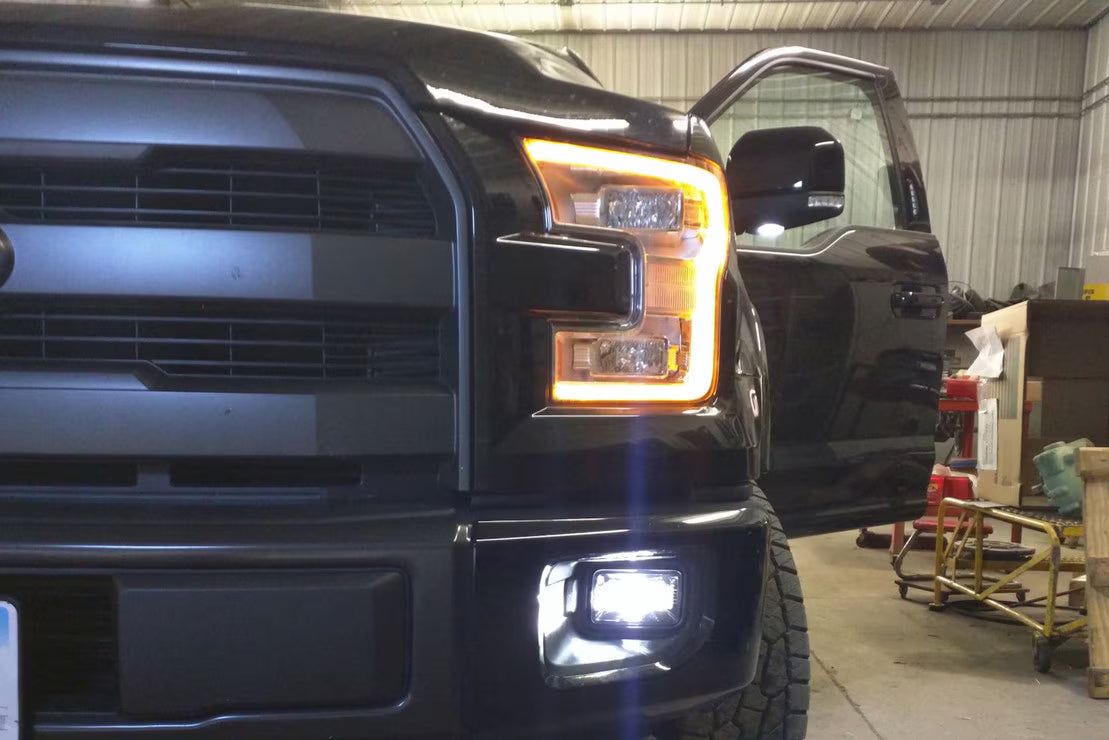 Morimoto LF150 XB LED Fog Lights Set - Black | 2017-2022 Ford F250/F350/F450 Super Duty w/ Halogen Fog Lights