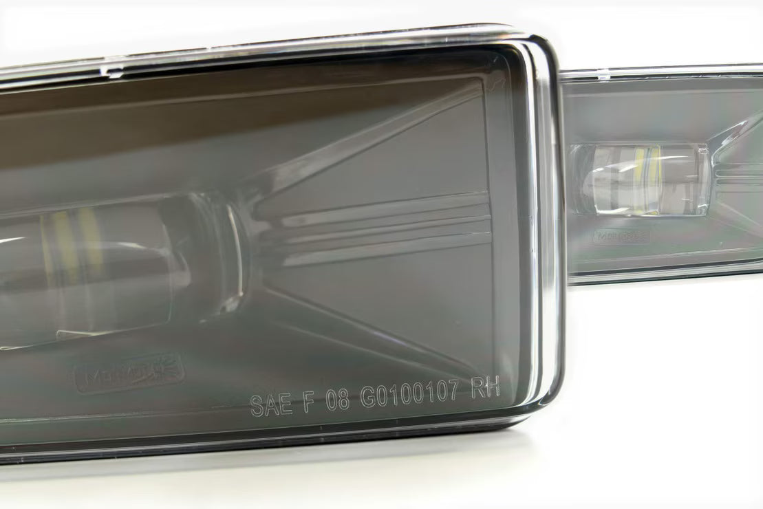 Morimoto LF90 XB Type C LED Square Fog Lights Set - Black | 2007-2016 GM Chevrolet Silverado 2500HD/3500HD