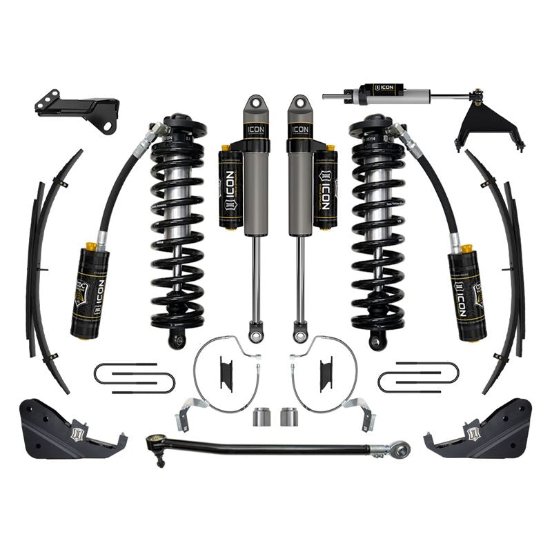 ICON K63175L 4-5.5" Lift Stage 5 Coilover Conversion System Kit w/ Expansion Packs | 2023-2025 Ford F250/F350 Super Duty
