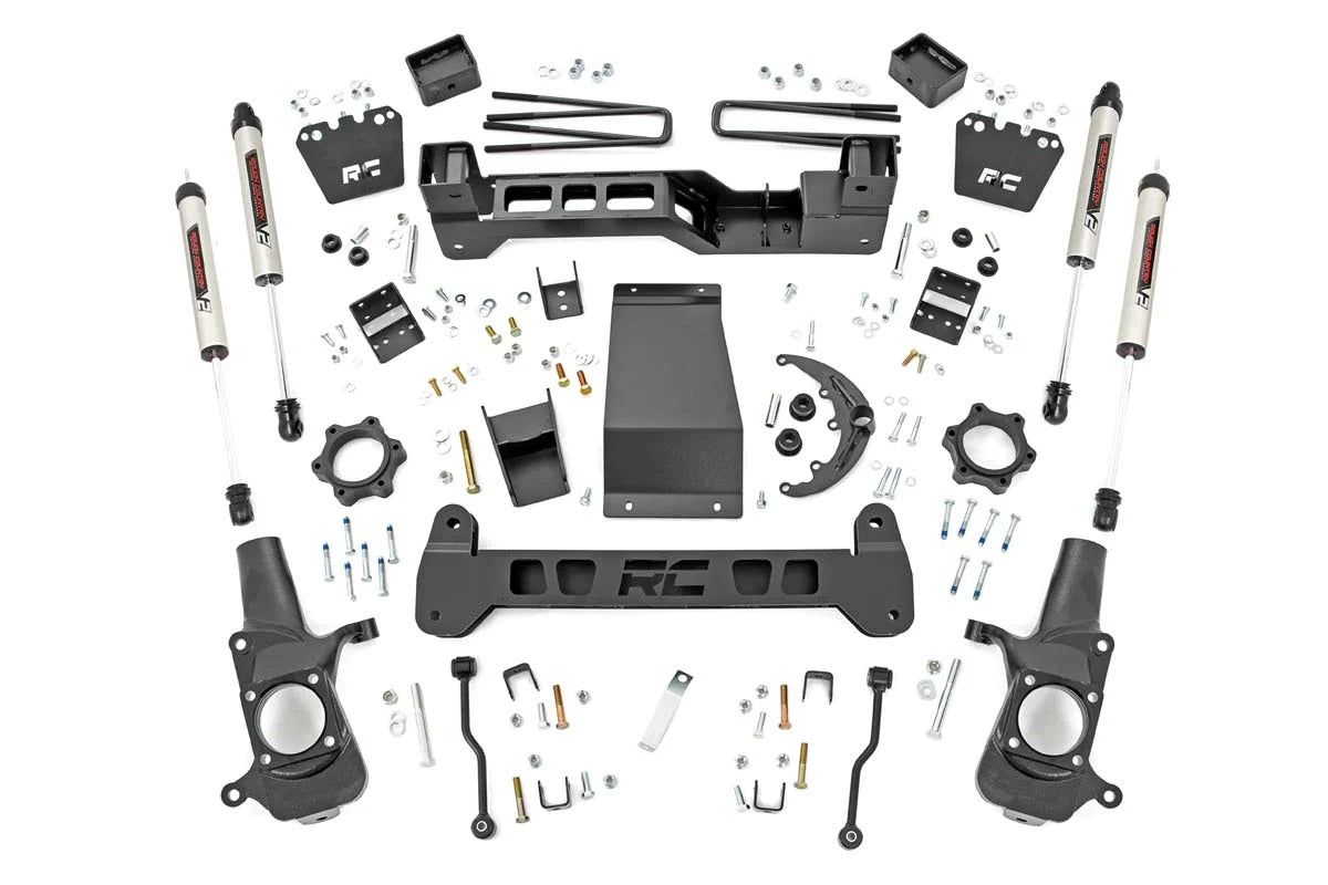 Rough Country 29770 6 inch Lift Kit with V2 Monotube Shocks | 2001-2010 GM Silverado/Sierra 2500HD/3500HD