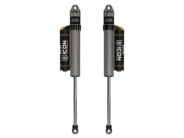 ICON 37701CP VS 2.5" Aluminum Piggyback Reservoir CDCV Rear Shocks - for 3-6” Lift - (Pair) | 1999-2025 Ford F250/F350 Super Duty 4WD