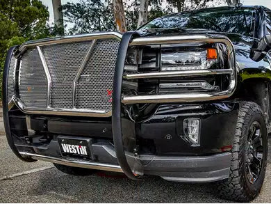 Westin 57-3780 HDX Stainless Steel Grille Guard | 2015-2019 GM Silverado 2500HD/3500HD