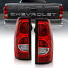 ANZO 311302 Red OE Style Tail Lights with Black Trim | 2003-2006 GM Chevrolet Silverado 2500HD/3500HD