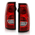ANZO 311302 Red OE Style Tail Lights with Black Trim | 2003-2006 GM Chevrolet Silverado 2500HD/3500HD