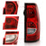 ANZO 311302 Red OE Style Tail Lights with Black Trim | 2003-2006 GM Chevrolet Silverado 2500HD/3500HD