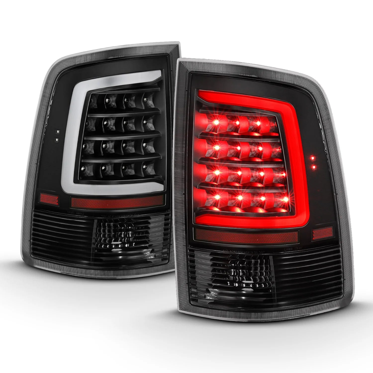 ANZO 311318 Black C Bar LED Tail Lights | 2009-2018 Dodge RAM 2500/3500 6.7L Cummins