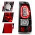 ANZO 311327 Black Clear Bar Style LED Tail Lights | 2003-2007 GM Chevrolet Silverado 2500HD/3500HD