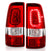 ANZO 311329 Chrome Red Bar Style LED Tail Lights | 2003-2006 GM Chevrolet Silverado 2500HD/3500HD