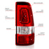 ANZO 311329 Chrome Red Bar Style LED Tail Lights | 2003-2006 GM Chevrolet Silverado 2500HD/3500HD