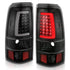ANZO 311333 Black Clear Plank Style LED Tail Lights | 2003-2007 GM Chevrolet Silverado 2500HD/3500HD
