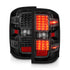 ANZO 311423 Black Clear LED Tail Lights | 2015-2019 GM Silverado/Sierra 2500HD/3500HD NON-OEM LED