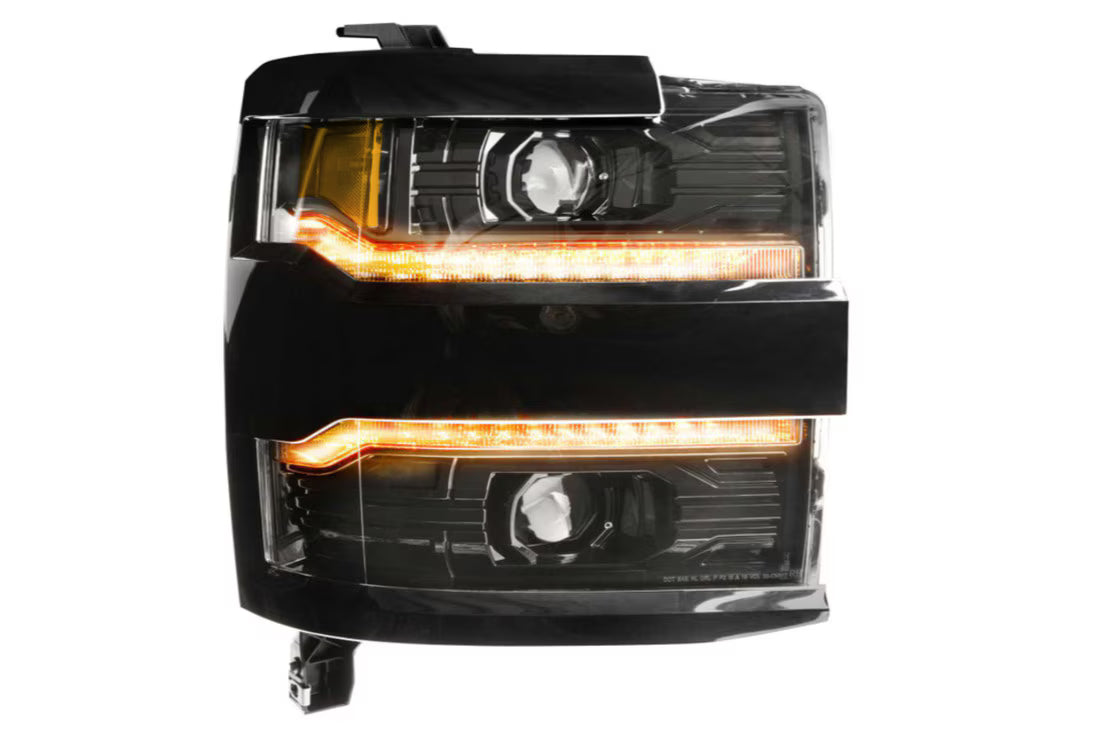 Morimoto LF541.B XB LED Projector Headlight Trim - Pair | 2015-2019 GM Chevrolet Silverado 2500HD/3500HD