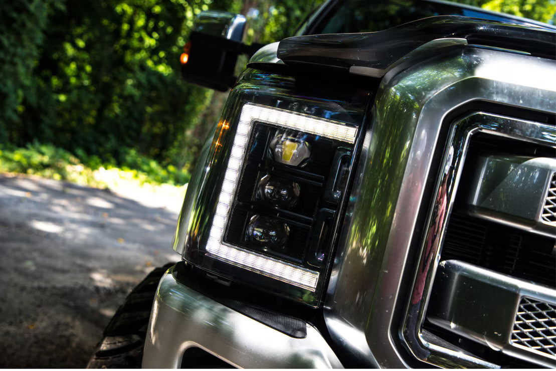 Morimoto LF505-ASM XB DRL LED Headlights - White | 2011-2016 Ford F250/F350 Super Duty