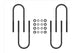 ICON 37022 Rear 17 inch U-Bolt Kit | 1999-2010 Ford F250/F350 Dually