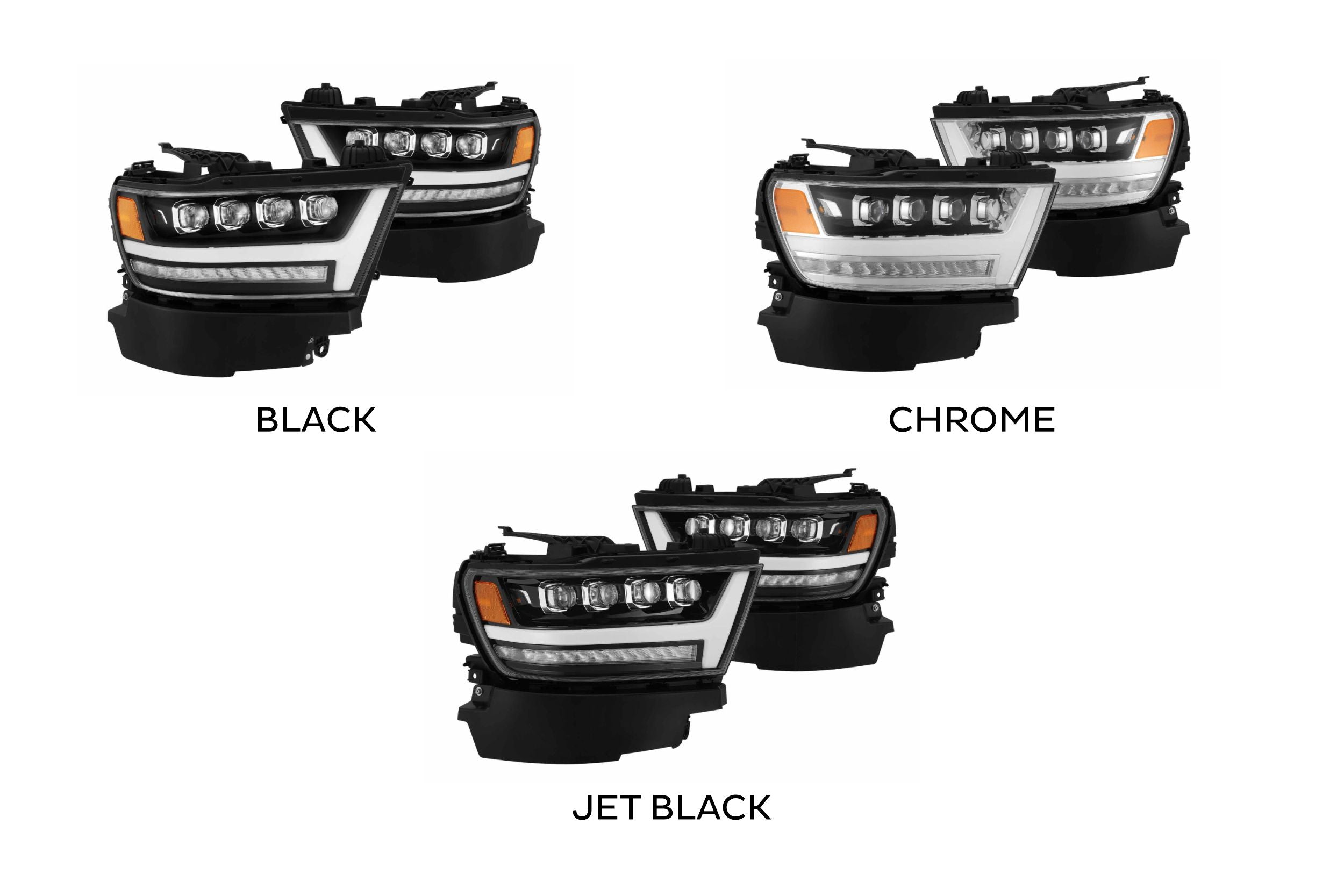 AlphaRex 880517 NOVA Chrome LED Headlights | 2019-2022 RAM 1500