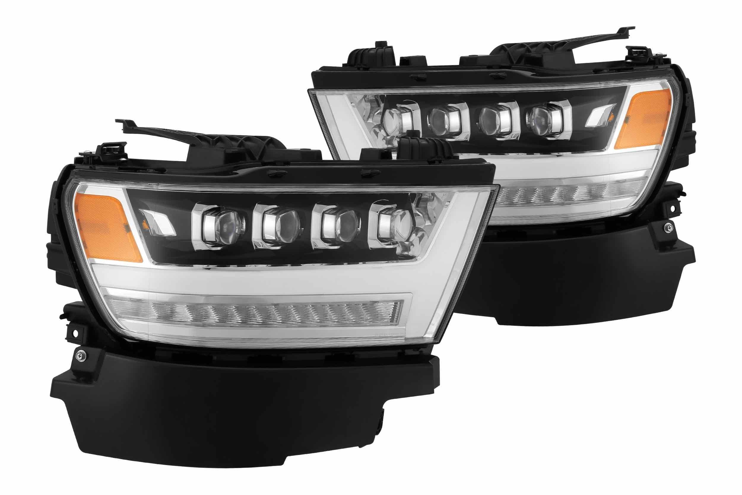 AlphaRex 880517 NOVA Chrome LED Headlights | 2019-2022 RAM 1500