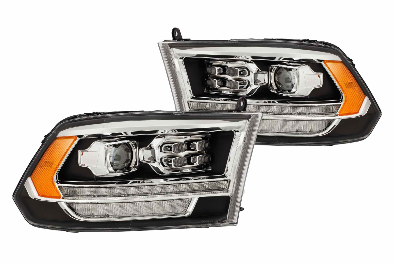 AlphaRex 880524 PRO Halogen HD Look Alpha Black Headlights | 2009-2018 Dodge RAM 1500/2010-2018 Dodge RAM 2500/3500
