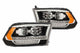 AlphaRex 880524 PRO Halogen HD Look Alpha Black Headlights | 2009-2018 Dodge RAM 1500/2010-2018 Dodge RAM 2500/3500